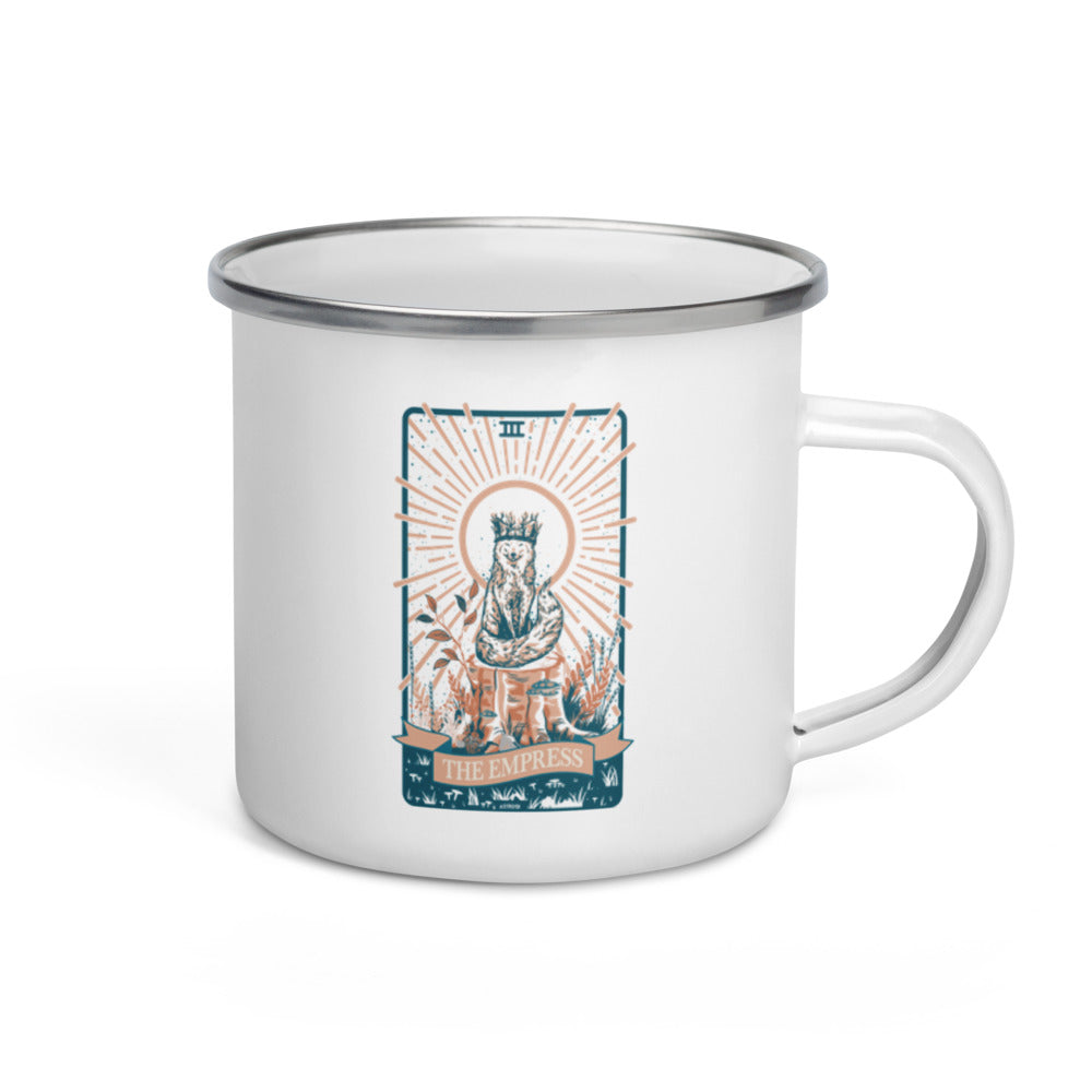 The Empress Fox Tarot Enamel Mug