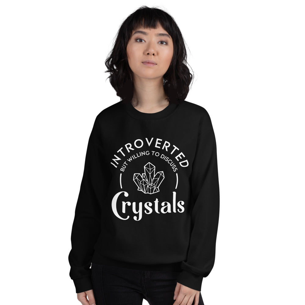 Introverted But Willing To Discuss Crystals Sweatshirt